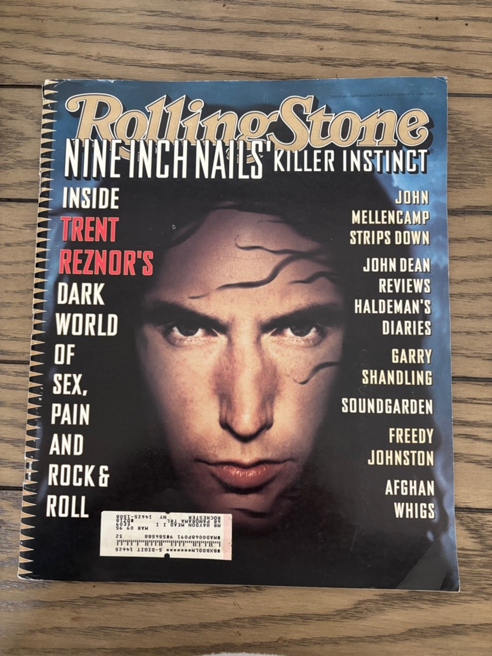 the Rolling Stones Magazine Cover - Blue and Black